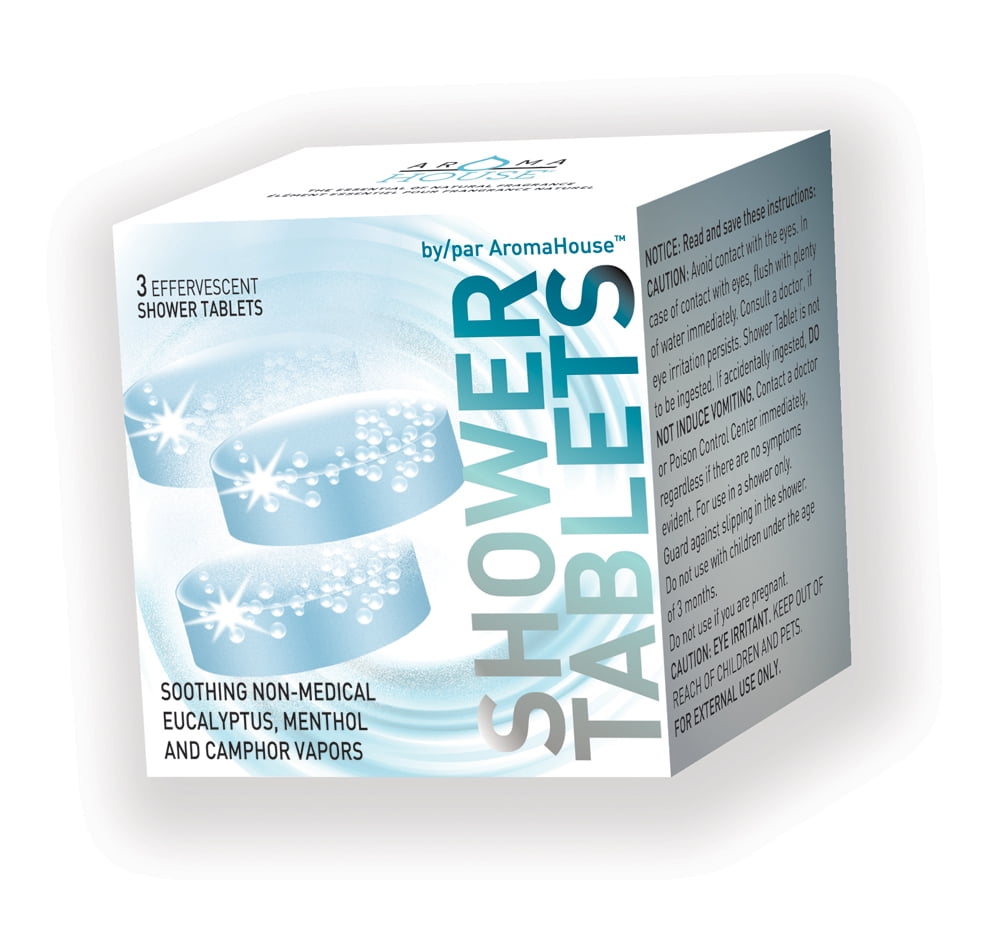 AromaHouse Shower Tablets & Shower Bomb with 3 Effervescent Tablets