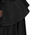 thumbnail image 3 of WREESH Halloween Robe Men's Casual Oversize Solid Color Drawstring Trouser Long Sleeve Turndown Collar Set Black, 3 of 8