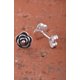 thumbnail image 5 of SilverCloseOut Sterling Silver Aretes de Flores Rosas Florecientes para Adolescentes Flor, 5 of 5