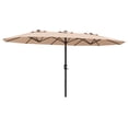 thumbnail image 1 of Large 13FT Double-Sided Patio Umbrella–Rectangular Outdoor Market Sun Shade,Heavy Duty Steel Frame, Waterproof,UV & Fade Resistant,Easy Crank,Windproof Design–Perfect for Pool, Garden,Backyard–Beige, 1 of 7