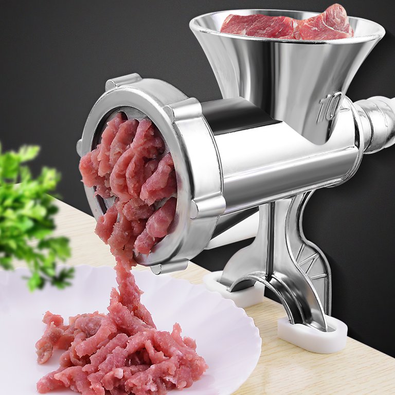 Manual Meat Grinder Sausage Stuffer Filler Hand Crank Mincer Stainless  Steel Meat Processor Grinding Machine Ground Chopper Home Use for Beef Meat  Chicken 