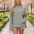 thumbnail image 2 of Horkkom Womens Hoodies Casual Pullover Sweatshirts Loose Polka Print Sweatshirts with Pocket Hood M, 2 of 5