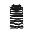 thumbnail image 4 of DuoJiaJ Women's Sleeveless Ribbed High Neck Slim Fit Striped Tank Top Women’s Athletic Tank Tops, 4 of 4