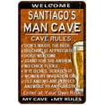 thumbnail image 1 of SANTIAGO'S Man Cave Rules Rusty Sign Garage Decor 12 x 18 Matte Finish Metal 112180051483, 1 of 1