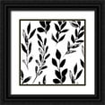 thumbnail image 1 of Sommers, Mindy 15x15 Black Ornate Wood Framed with Double Matting Museum Art Print Titled - Inky leaves, 1 of 4