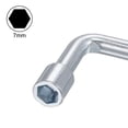 thumbnail image 4 of Unique Bargains 7mm Metric L Shaped Angled Open Hex 6 Point Socket Wrench, Single Ended, 4 of 5