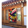 thumbnail image 3 of Doorway Drape Split Curtains, Abstract Jazz Notes Room Divider Privacy Door Curtains, 34" x 56", 3 of 6