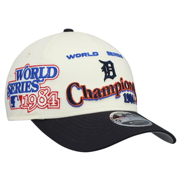 Men's New Era  Cream/Navy Detroit Tigers World Series 9FORTY M-Crown Adjustable Hat