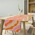thumbnail image 2 of shiyou-Groovy Rainbow Table Runner Hippie Abstract Rainbow 70s Colorful Geometry Retro Printed Dinner Runner for Living Room Kitchen Decoration 13x36in, 2 of 4