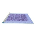 thumbnail image 2 of Ahgly Company Machine Washable Indoor Rectangle Oriental Blue Modern Area Rugs, 2' x 5', 2 of 4