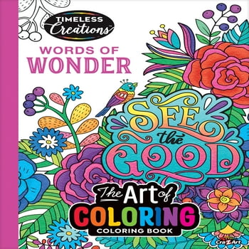 Cra-Z-Art Timeless Creations Words to Color by Adult Coloring Book