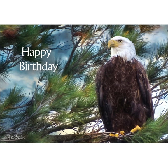 Shared Blessings Birthday Card for Men with KJV Scripture, 1 Count, Noble Eagle Design, Inspirational Religious Birth Day Greetings