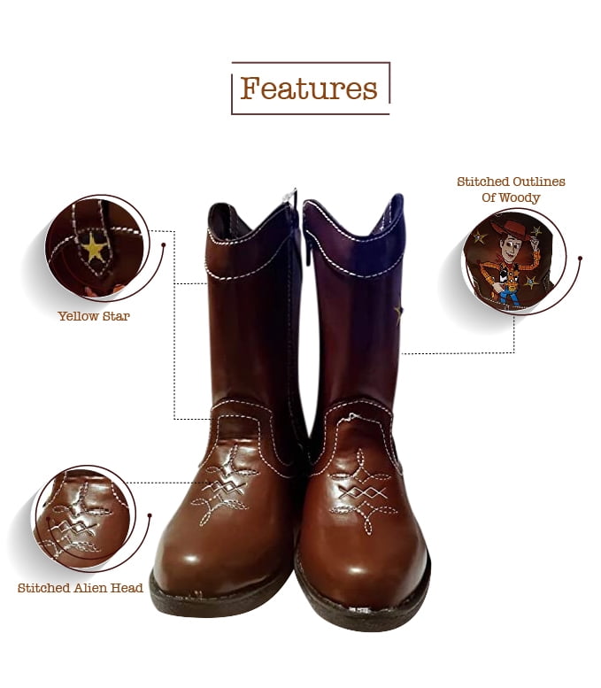 Disney Pixar Toy Story Toddler Boys Light Up Woody Cowboy Boots Toddler Little Kid Brown Walmart Com Walmart Com