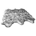 thumbnail image 5 of Soho Luxurious Faux Sheepskin Pelt Grey Shag Area Rug or Runner, 5 of 5