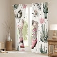 thumbnail image 3 of Homewish Western Princess Boot Black Out Curtains, Hippie Cactus Botanical Plant Curtains Pack of 2 (42x63 Each), Vintage Bohemian Bedroom Curtains, Curtains and Drapes Bedroom Decor, 3 of 6