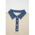 thumbnail image 6 of Men's Jet Stream Patchwork Polo Sweater – Casual Short Sleeve Denim Knit for Summer, XL, 6 of 11