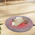 thumbnail image 4 of Beautynvta Pet Heating Pad for Cats & Dogs Indoor Outdoor, Waterproof Warm Round Pet Sleeping Mat, Adjustable Temperature, Heated Cat Dog Bed Mat, 11.8''x11.8'', 4 of 6