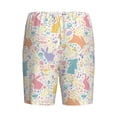 thumbnail image 4 of Yiaed Flower Color Rabbit for Men's Soft Sleep Pajama Short Lounging Pajama Shorts-XX-Large, 4 of 8
