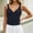 Black, variant on NTACZA Camisole Going Out Tops for Women Ruffle Trim Deep V-Neck Casual Solid Sleeveless Slim Party Spaghetti Straps Size L