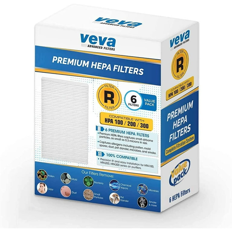 VEVA HEPA Filter Replacement 6 Pack Compatible w Honeywell Air