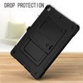 thumbnail image 5 of Dteck with Shoulder Strap Case for Apple iPad 8th Generation (2020 Released) 10.2-inch,Shockproof Armor Rubber Hybrid Hard iPad 10.2" 7th Gen 2019 Protective Shell Back Kickstand Cover,Black, 5 of 6