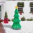 thumbnail image 4 of Sunjoy 77 Inch Christmas Lighted Holiday Tree, 3D Tinsel Santa Holiday Tree Outdoor Garden Yard Lawn Festive Holiday Decoration with Lights for Indoor & Outdoor, 4 of 11