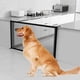 thumbnail image 3 of Billuyoard Valla de malla para mascotas Puerta de bebé retráctil Barrera de red Cocina Baño Dormitorio Puerta Guard Punch Free Wall Sticky Suministros para perros 100x78CM, 3 of 6