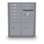 Postal Products Unlimited N1034007 10-Door Standard 4C Mailbox with Parcel Door, 118