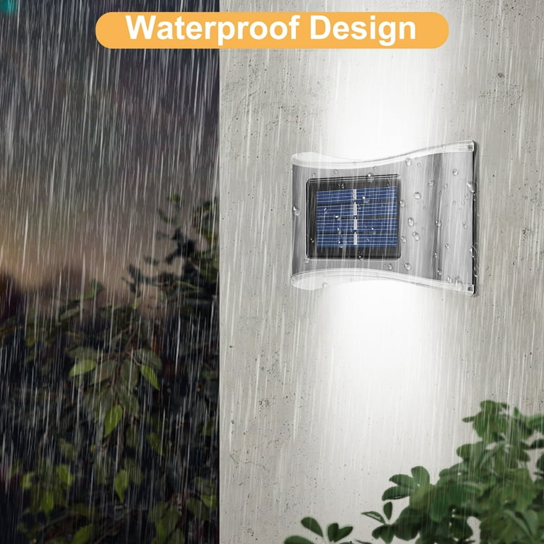 EEEKit 4Pcs Led Solar Deck Lights, Fence Post Solar Lights for Patio Pool Stairs Step and Pathway, Weatherproof LED Deck Lights Auto On/Off Solar Powered Outdoor Lights - White/Warm White EEEKit 4Pcs Led Solar Deck Lights, Fence Post Solar Lights for Patio Pool Stairs Step and Pathway, Weatherproof LED Deck Lights Auto On/Off Solar Powered Outdoor Lights - White/Warm White