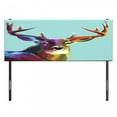 thumbnail image 3 of Deer Headboard, Modern Illustration of Low Poly Deer with Triangle Psychedelic Polygonal Style Retro, Upholstered Decorative Metal Bed Headboard with Memory Foam, Full Size, Multicolor, by Ambesonne, 3 of 4