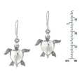 thumbnail image 2 of Love Life Sea Turtle Heart White Mother of Pearl Sterling Silver Dangle Earrings, 2 of 5