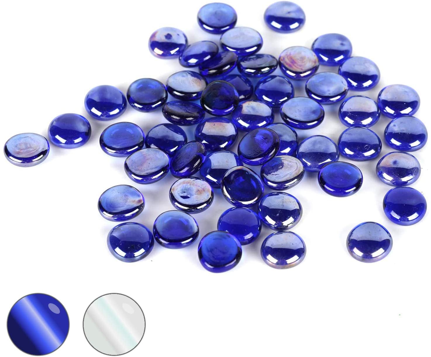 Houseables Glass Stone, Marbles, Pebbles for Vases, 5 LB, 500600