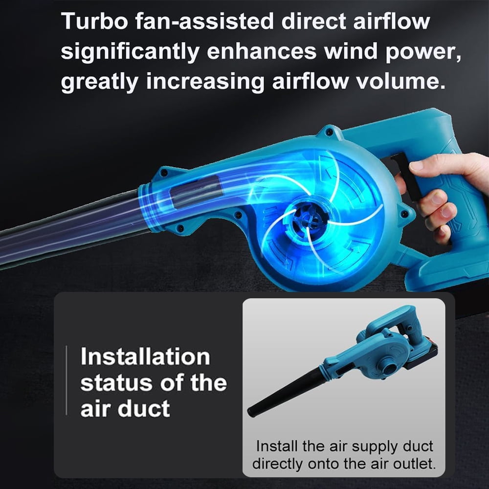 Cordless Leaf Blower, 2 in 1 Mini Electric Leaf Blower, Battery Powered Leaf Blower For Lawn Care, Yard, Blown Leaves and Snow ( Battery Not Included)