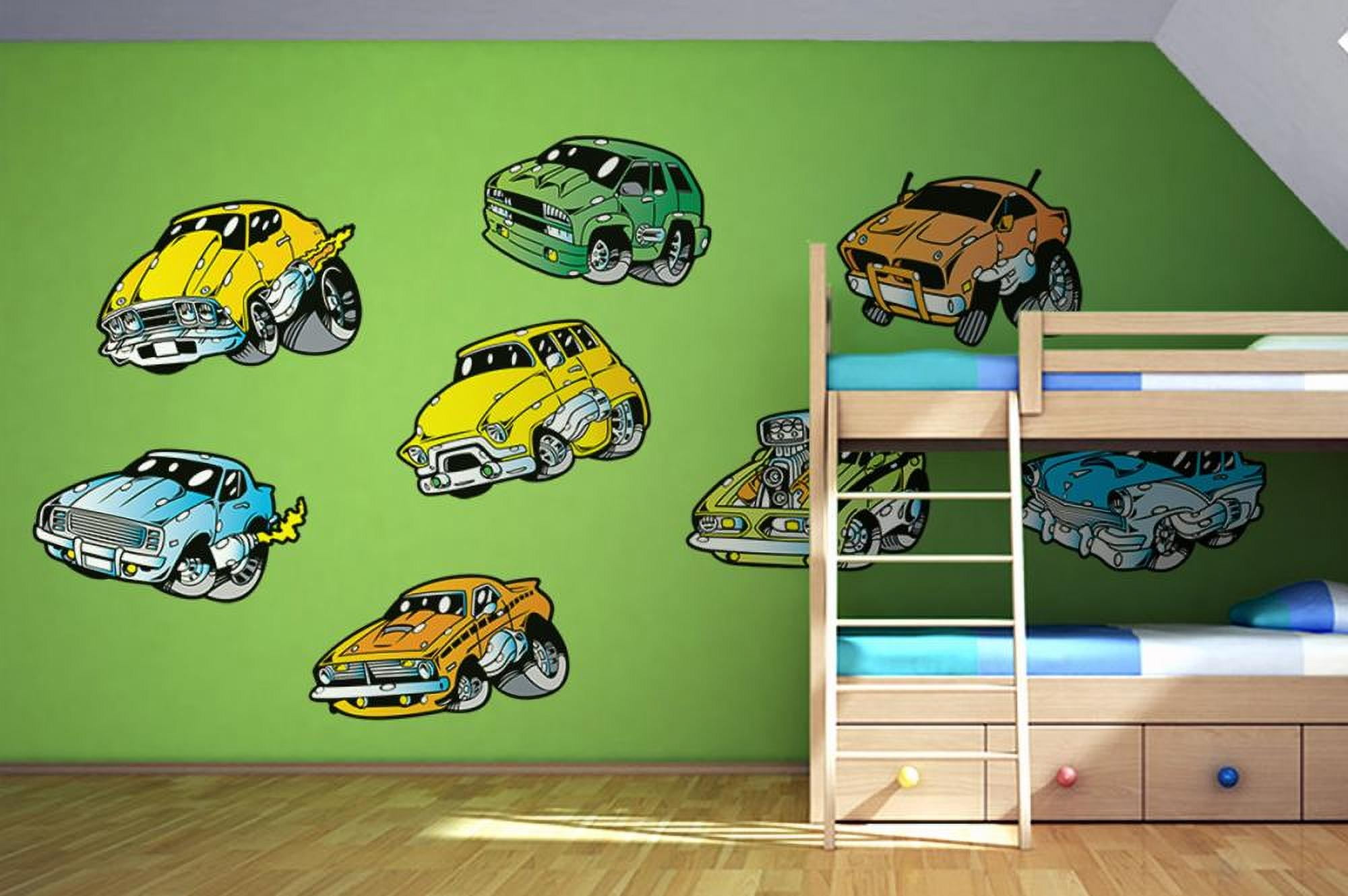 Monster Muscle Car Wall Decal Sticker Sticker Set by Wallmonkeys Vinyl
