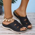 thumbnail image 6 of Hoshose Summer Fashion Womens Flats Slipper Plus Size Round Toe Slip on Comfortable Casual Soft Soled Beach Shoes Breathable, 6 of 7
