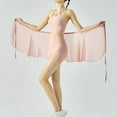 thumbnail image 5 of Women Sheer Dance Wrap Skirt with Adjustable Waist Ties Solid Color Ballet Shorts Skirt Over Scarf Dancewear for Leotard, 5 of 8