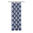 thumbnail image 3 of Haperlare Shower Curtain 54"W x 78"L Medallion Damask Print Fabric Shower Curtains with Reinforced Buttonholes for Bathroom Stall Showers, Navy Blue, 3 of 8