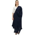 thumbnail image 4 of Phagun Indian Neck Wrap Cotton Dupatta Women Ethnic Chunni Ruffled Scarf-Blue, 4 of 5