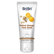 SriSri tattva Walnut Orange Face Scrub for Radiant Skin Gentle Exfoliation Brightening Skincare 5.29 Oz 150g