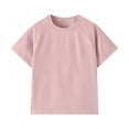 thumbnail image 5 of Amidoa Girls Short Sleeve Crewneck Summer T Shirts Cotton Casual Kids Tops Pink Size 11, 5 of 7