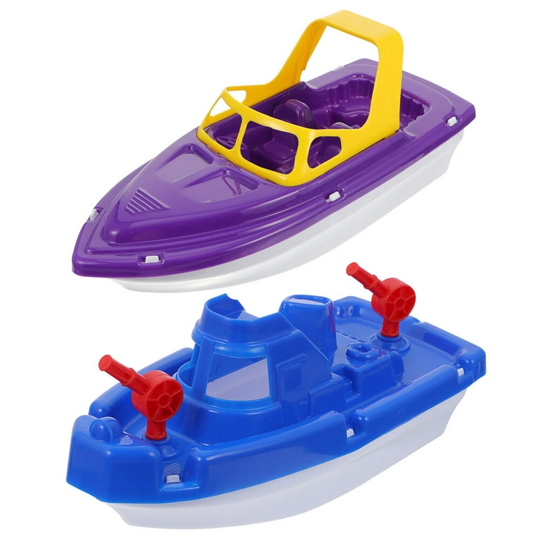 Fisher-Price 2-Piece Boat Baby Bath Toys, Toddler Bath Toys, Bath Toys for Toddlers 1-3, Wind-up Toy Boats, Water Toys, Kids Bath Tub Toys, Pool Toys
