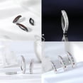 thumbnail image 4 of ZS 1PC Minimalist 925 Silver Belly Ring Crystal Crystal Cross Navel Piercing for Women Snap Reverse Curved Belly Button Rings ZR, 4 of 7