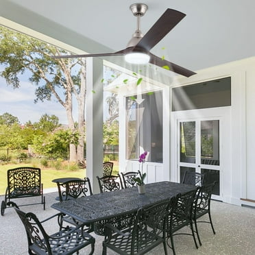 42 inches Farmhouse Indoor Reversible Ceiling Fan w/ Light Remote Control,3 Blades,6 Speeds,85-265V Brown