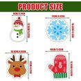 thumbnail image 4 of Juego de esponjas navideñas con diseño de muñeco de nieve, ciervo y copo de nieve para una limpieza suave y eficaz., 4 of 5