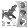 Folding Adirondack Chair, Lumber Chair, Durable AllWeather Patio