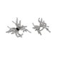 thumbnail image 1 of Anillo de nudillo de mariposa de metal plateado gótico de 2 piezas, anillo de dedo índice de mariposa ajustable medio abierto, 1 of 5