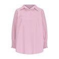 thumbnail image 4 of Inleife Women 2025 Fine Striped Smocked Cuffed Shirts Long Sleeve Collared Blouse With Pocket, 4 of 6