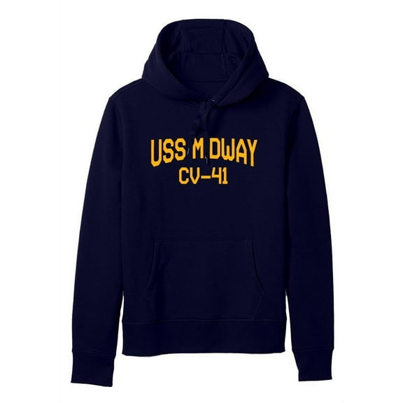 USS Midway CV-41 Aircraft Carrier Standard Size Pullover Hoodie