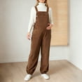thumbnail image 6 of UAYOTSE Women's Maternity Jumpsuits Sleeveless Rib Knitted Straight Leg Overalls Romper,Sizes M, 6 of 9
