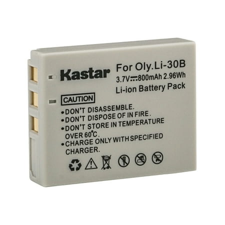 Kastar Battery 1-Pack Replacement for Olympus Li-30B Li30B Battery Olympus Li-30C Li30C Charger Olympus Stylus Verve Digital Stylus Verve Digital S µ-mini Digital µ-mini Digital S Cameras